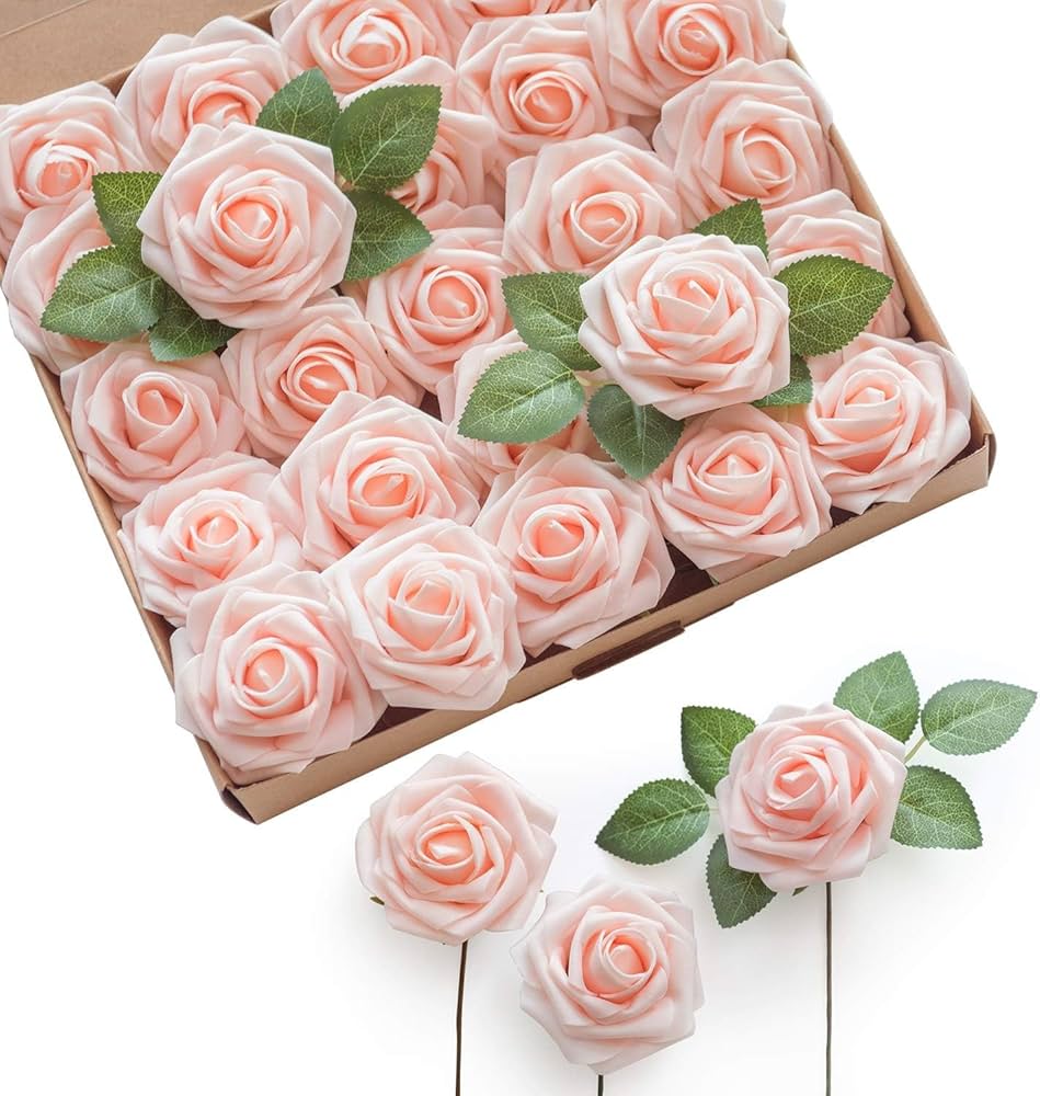 Amazon.com: Ling's moment Artificial Flowers 25Pcs Pink